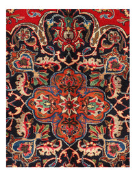 Vintage Red Persian Hand Knotted Mashad 9'8'' X 12'6''