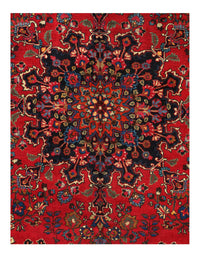 Rust Persian Hand Knotted fine Mashad 9'11'' X 13'2''