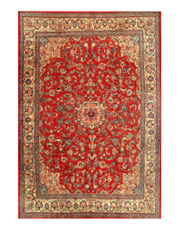 Red Persian Hand Knotted fine Mahal 10'1'' X 13'9''