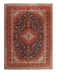 Navy Persian Antique Kashan 9'9'' X 13'7''