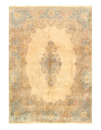 Ivory Fine Hand Knotted Kerman 9' X 12'