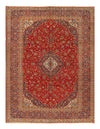 Red Semi Antique Persian Hand Knotted Fine Kashan 10' X 13'8''