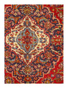 Red Semi Antique Persian Hand Knotted Fine Kashan 10' X 13'8''