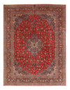 Red Semi Antique Persian Hand Knotted Fine Kashan 10'8'' X 14'1''