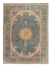 Light blue Hand Knotted Persian Isfahan 9'11'' X 13'9''