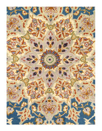 Light blue Hand Knotted Persian Isfahan 9'11'' X 13'9''