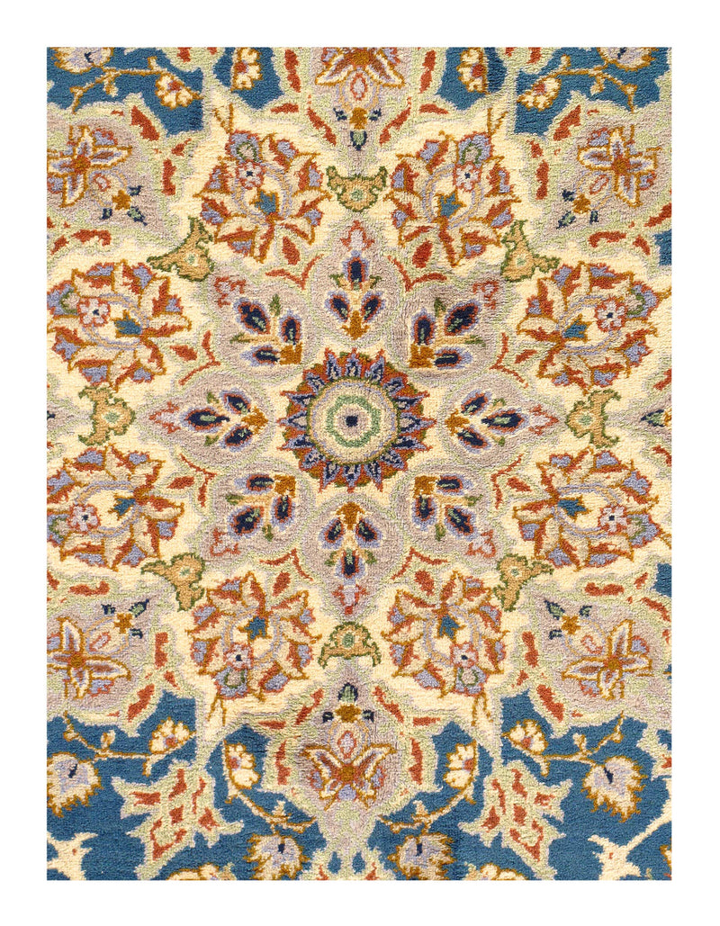 Light blue Hand Knotted Persian Isfahan 9'11'' X 13'9''