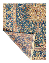 Light blue Hand Knotted Persian Isfahan 9'11'' X 13'9''