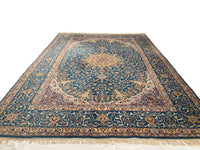 Light blue Hand Knotted Persian Isfahan 9'11'' X 13'9''