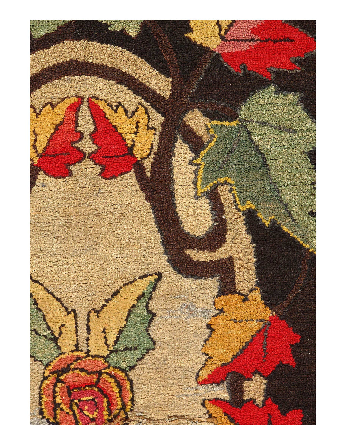Colorblock Hooked Rug Multi Color American Hooked Rug 2'11'' X 4'9'' – Alexandria Fine Rugs