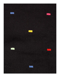 Black Color Fine Modern Machine made rug 6'6'' X 9'9''