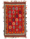 Red Persian Shiraz kilim 4'9'' X 7'11''