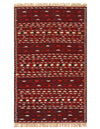 Red Fine Knotted Bakhtiari Rug 3'8'' X 6'3''