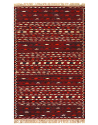 Red Fine Knotted Bakhtiari Rug 3'8'' X 6'3''