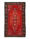 Red Turkish Antique Kilim 4'11'' X 8'8''