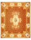 Light Brown Fine Hand Knotted Aubusson Rug 8' X 9'9''