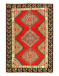 Red Fine Hand knotted Turkish Kilim 6'11'' X 9'11''