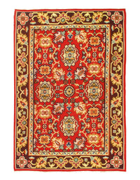 Rust Fine Hand Knotted Turkish Kazak Rug 5'3'' X 7'7''