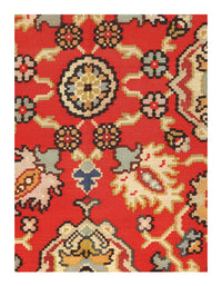 Rust Fine Hand Knotted Turkish Kazak Rug 5'3'' X 7'7''