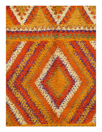 Multi Color Fine Hand Knotted Moroccon Rug 9'11'' X 11'7''