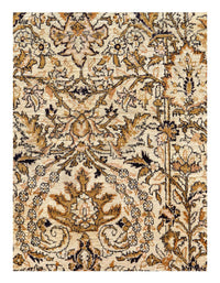 Ivory Persian Pure silk Qum Rug 3'x5'