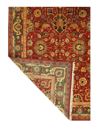 Red Color Fine Hand Knotted Agra Rug 9' X 13'