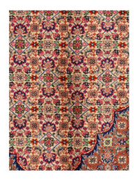 Brown Fine Tabriz Design silk & wool Rug 10'2'' X 13'9''