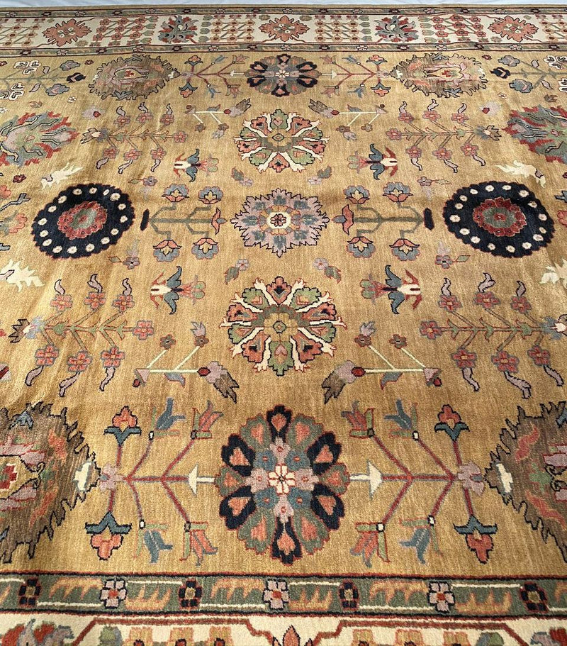 Camel Color Fine Hand Knotted Sultananad Rug 9'11'' X 13'5''