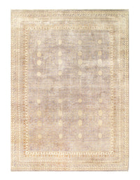 Gray Color Fine Hand Knotted khotan 7'7'' X 10'2''