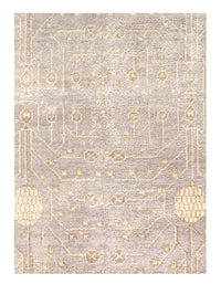 Gray Color Fine Hand Knotted khotan 7'7'' X 10'2''