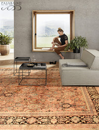 Salmon Color Vintage Persian Mahal 10'8'' X 13'8''