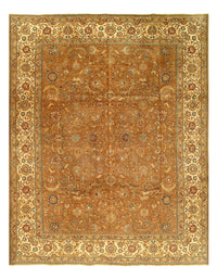 Light Brown fine vintage Tabriz Design 9'9'' X 12'8''