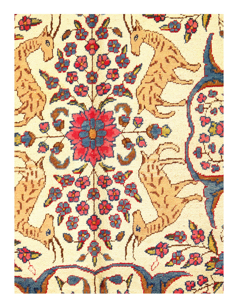 Ivory Antique Tabriz Design 8' 2'' X 12'