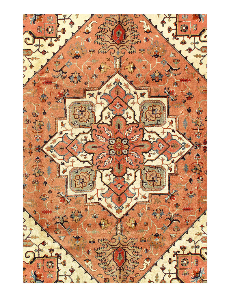 Persian Tabriz Design Design Area Rug - 9'1" x 11'10"