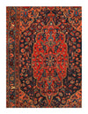 Navy Blue Persian Antique Sarouk 4'4'' X 6'7''