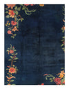 Navy Blue Antique Chinese Art Deco Rug 8'5'' X 11'4''