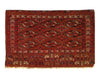 Rust Antique Russian Turkoman Scatter Rug 2'7'' X 4''