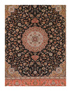 Black Persian Tabriz Design Silk & wool 8'.3'' x 9'.9''