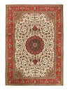 Ivory Persian Tabriz Design silk & wool 8' 1'' X 11'6''