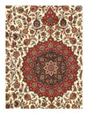 Ivory Persian Tabriz Design silk & wool 8' 1'' X 11'6''