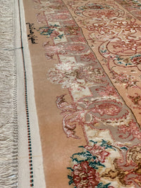 Beige Persian Isfahan Silk & wool 8'.1'' x 11'.11''