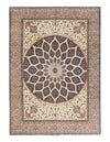 Brown Persian Isfahan wool & silk 9'.11'' X 13'.8''