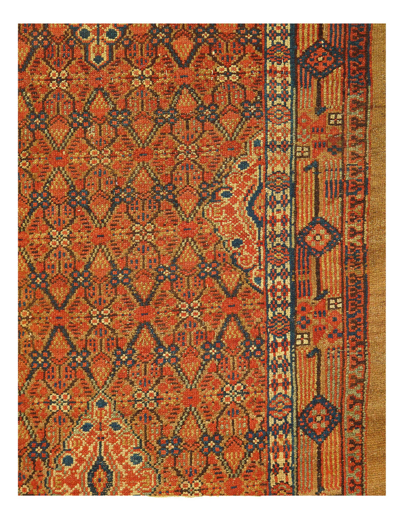 Fine Hand Knotted Persian Antique Saravand 3'6'' x 14'.3''