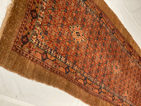 Fine Hand Knotted Persian Antique Saravand 3'6'' x 14'.3''