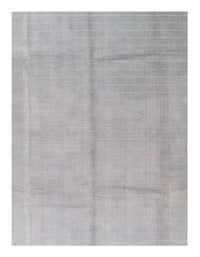 Gray Hand Knotted Modern Rug 9'11'' X 14'