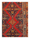 Red color Antique Caucasian Russian Kazak Rug 4'5'' X 6'11''