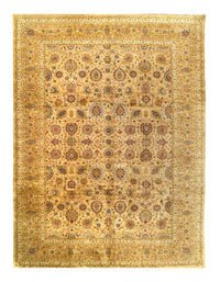 Beige fine Hand Knotted Tabriz Design 10' X 13'9''