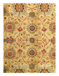 Beige fine Hand Knotted Tabriz Design 10' X 13'9''