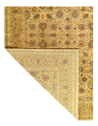 Beige fine Hand Knotted Tabriz Design 10' X 13'9''