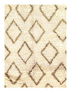 Beige color hand knotted Moroccon 8' X 9'11''